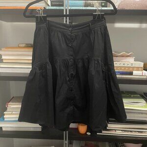 black western style button up skirt